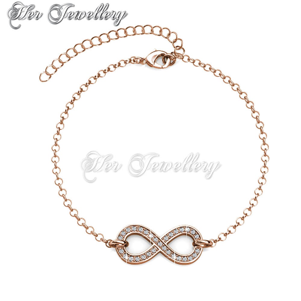 Swarovski Crystals Infinity Eight Bracelet - Her Jewellery