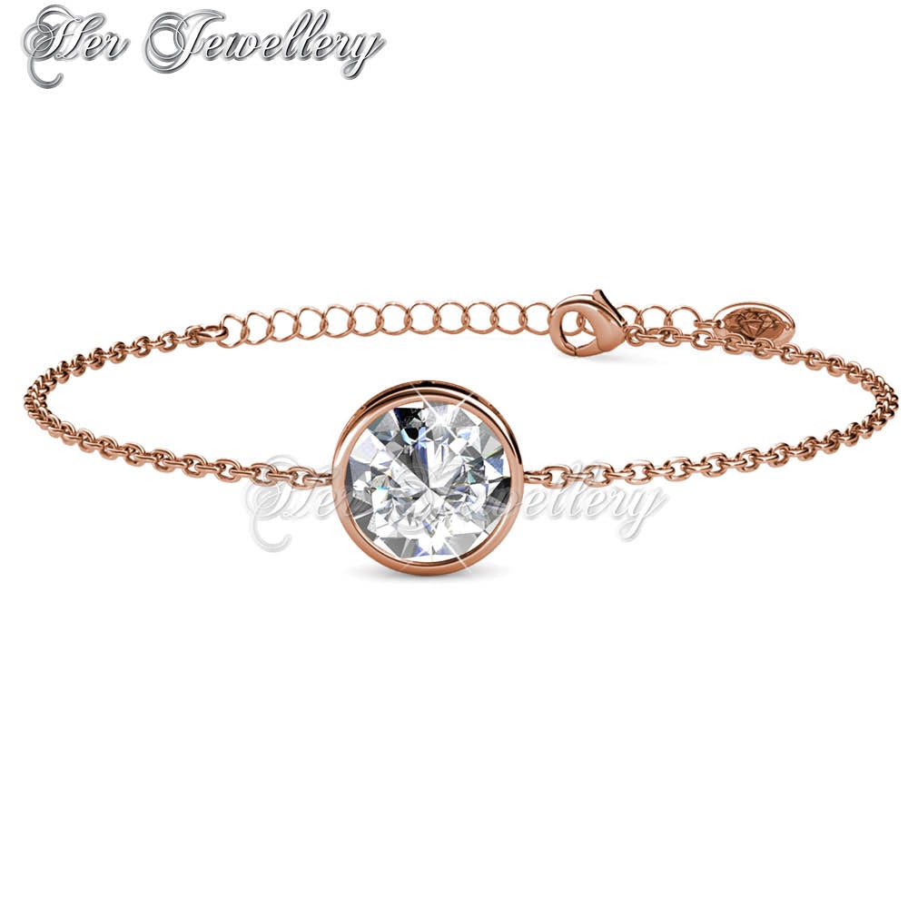 Swarovski Crystals Juliet Bracelet‏ (Rose Gold, Large) - Her Jewellery