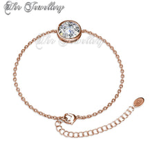 Swarovski Crystals Juliet Bracelet‏ (Rose Gold, Large) - Her Jewellery