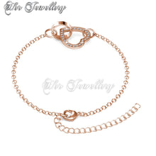 Swarovski Crystals Locked Heart Bracelet - Her Jewellery