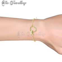 Swarovski Crystals Locked Heart Bracelet - Her Jewellery