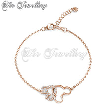 Swarovski Crystals Micky & Minnie Bracelet - Her Jewellery