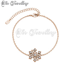 Swarovski Crystals Snowflakers Bracelet - Her Jewellery