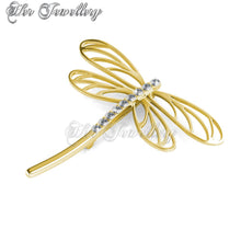 Swarovski Crystals Dragonfly Brooch - Her Jewellery