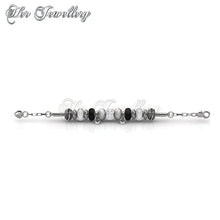 Swarovski Crystals Charm Bracelet Bundle Set (Black + Pink) - Her Jewellery