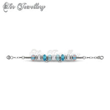 Swarovski Crystals Charm Bracelet Bundle Set (Blue + Pink) - Her Jewellery