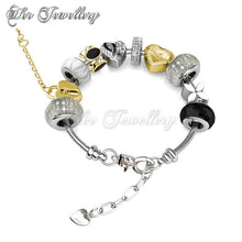 Swarovski Crystals Mylady Charm Bracelet Combo Set - Her Jewellery