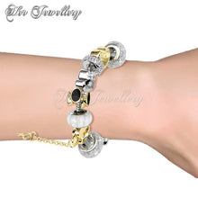 Swarovski Crystals Mylady Charm Bracelet Bundle (Blue + White) - Her Jewellery