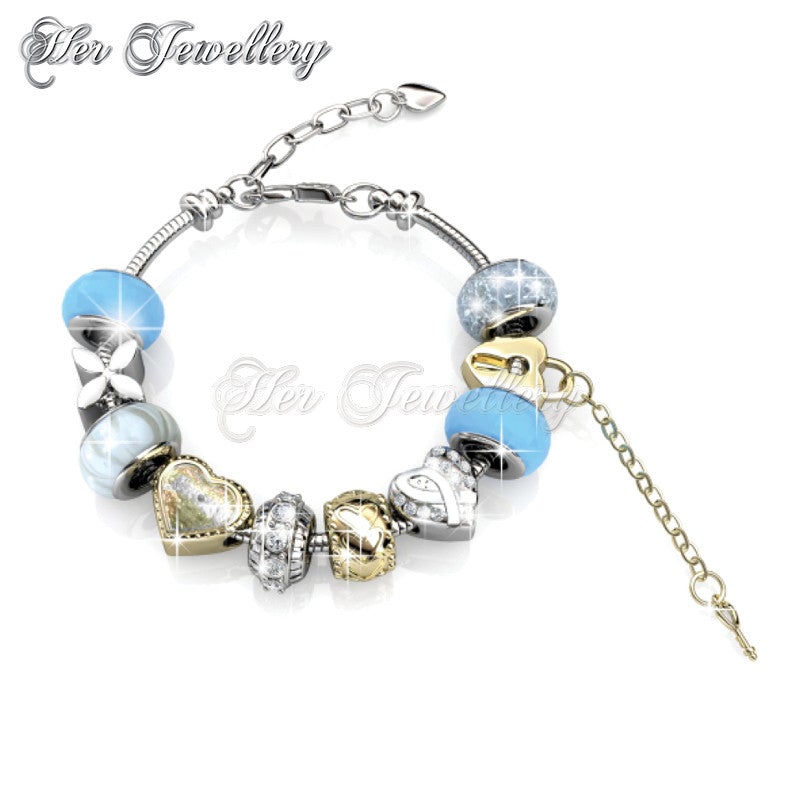 Swarovski Crystals Mylady Charm Bracelet Combo Set - Her Jewellery