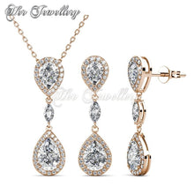 Swarovski Crystals Layla Drop Set (Rose Gold) - Her Jewellery