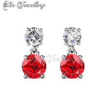 Swarovski Crystals 7 Days Dangling Earrings‏ Set - Her Jewellery