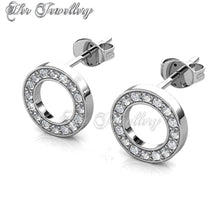 Swarovski Crystals Annulus Earrings - Her Jewellery
