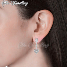 Swarovski Crystals Arrow Of Heart Earrings - Her Jewellery