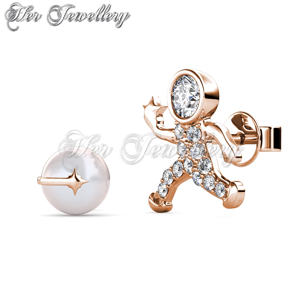 Swarovski Crystals Astronaut Earrings - Her Jewellery