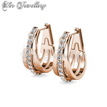 Swarovski Crystals Aurielle Hoop Earrings - Her Jewellery