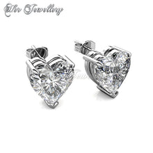 Swarovski Crystals Belle Heart Earrings - Her Jewellery