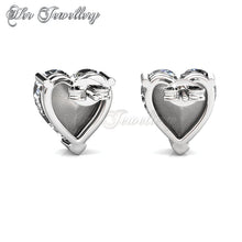 Swarovski Crystals Belle Heart Earrings - Her Jewellery