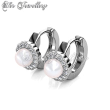 Swarovski Crystals Blooming Pearl Earrings - Her Jewellery