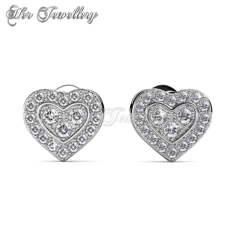 Swarovski Crystals Brilliant Love Earrings‏ - Her Jewellery