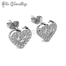 Swarovski Crystals Brilliant Love Earrings‏ - Her Jewellery