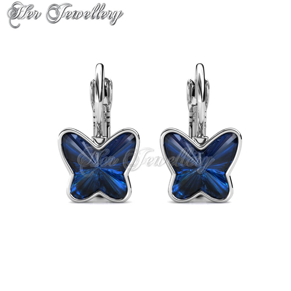 Swarovski Crystals Butterfly Cerulean Earrings - Her Jewellery