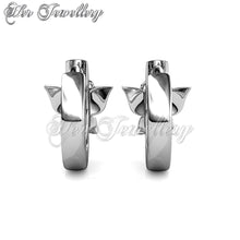 Swarovski Crystals Butterfly Hoop Earrings - Her Jewellery