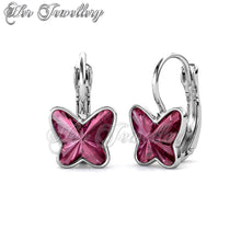 Swarovski Crystals Butterfly Cerulean Earrings - Her Jewellery