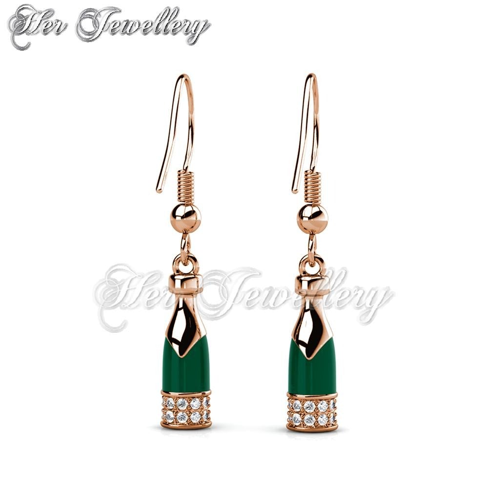 Swarovski Crystals Cheering Hook Earrings - Her Jewellery