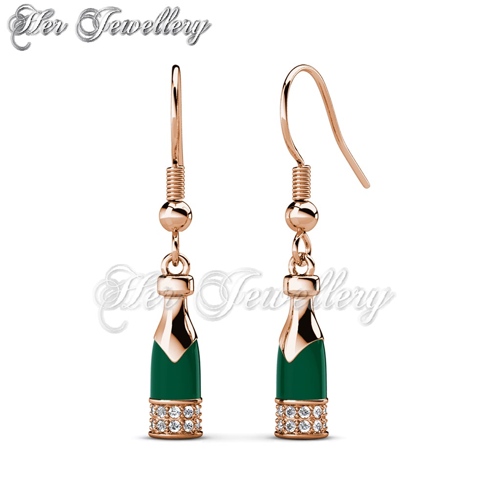 Swarovski Crystals Cheering Hook Earrings - Her Jewellery