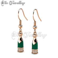 Swarovski Crystals Cheering Hook Earrings - Her Jewellery