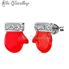 Swarovski Crystals Christmas Gloves Earrings - Her Jewellery