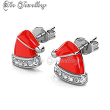 Swarovski Crystals Christmas Hat Earrings - Her Jewellery