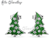 Swarovski Crystals Christmas Tree Earrings - Her Jewellery