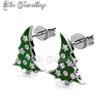 Swarovski Crystals Christmas Tree Earrings - Her Jewellery