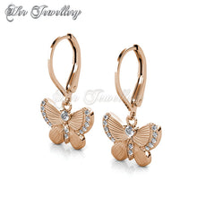 Swarovski Crystals Chrysalis Butterfly Set (Rose Gold) - Her Jewellery