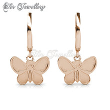 Swarovski Crystals Chrysalis Butterfly Earrings (Rose Gold) - Her Jewellery