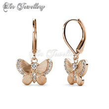 Swarovski Crystals Chrysalis Butterfly Set (Rose Gold) - Her Jewellery