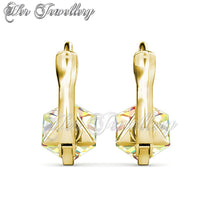 Swarovski Crystals Classic Cube Hoop Earrings - Her Jewellery