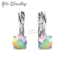 Swarovski Crystals Clip Round Earrings - Her Jewellery