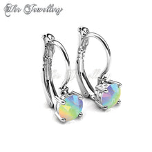 Swarovski Crystals Clip Round Earrings - Her Jewellery