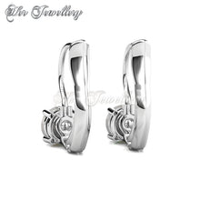 Swarovski Crystals Clip Round Earrings - Her Jewellery