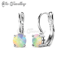 Swarovski Crystals Clip Round Earrings - Her Jewellery