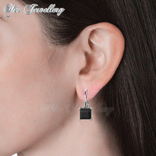 Swarovski Crystals Clip Square Earrings - Her Jewellery