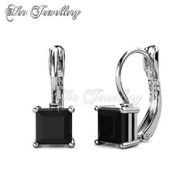 Swarovski Crystals Clip Square Earrings - Her Jewellery