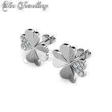 Swarovski Crystals Clover Petal Earrings - Her Jewellery