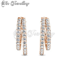 Swarovski Crystals Duo Circlet Earrings - Her Jewellery