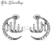 Swarovski Crystals Cresent Earrings - Her Jewellery