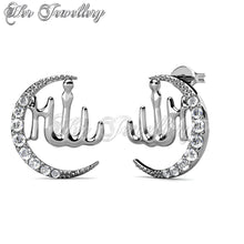 Swarovski Crystals Cresent Earrings - Her Jewellery