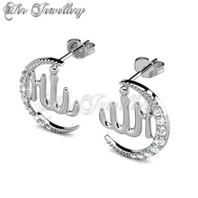 Swarovski Crystals Cresent Earrings - Her Jewellery