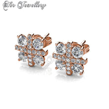 Swarovski Crystals Cross Petal Set (Rose Gold) - Her Jewellery